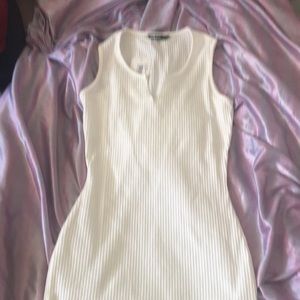 White dress with cut out